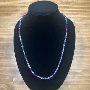 Handmade multicolored beaded necklace